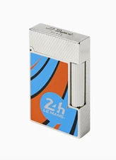 S.T. Dupont Blue Le Mans Line 2 Perfect Ping Lighter & Pouch, C16089 New In Box