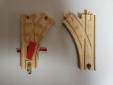 Thomas Wooden Railway Rare Action Switch Track Female/male Curve switch VGUC