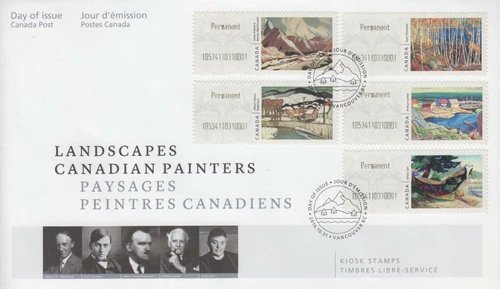 Canada Unitrade CP19i-23i  FDC  Paintings  Computer Vended Postage