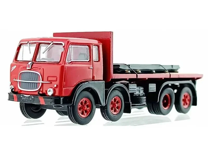 PIRATA PIBK690.02  Fiat 690 rosso con pianale in legno e carico lastre HO 1:87 - Immagine 4 di 4