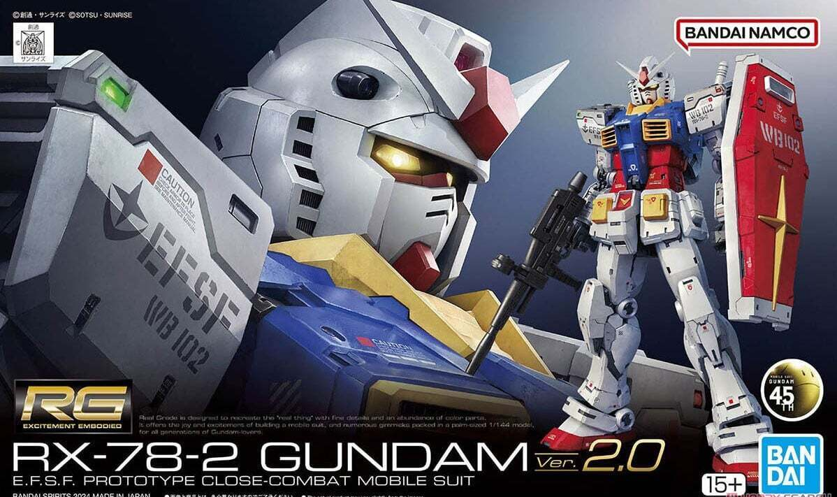 RG 40 RX-78-2 Gundam Ver. 2.0 Robot Real Grade 1/144 Model Kit