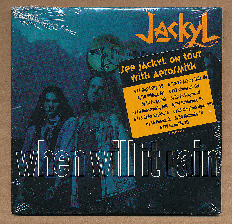 Jackyl When Will It Rain RARE promo CD single w/ acoustic &lsquo;93 