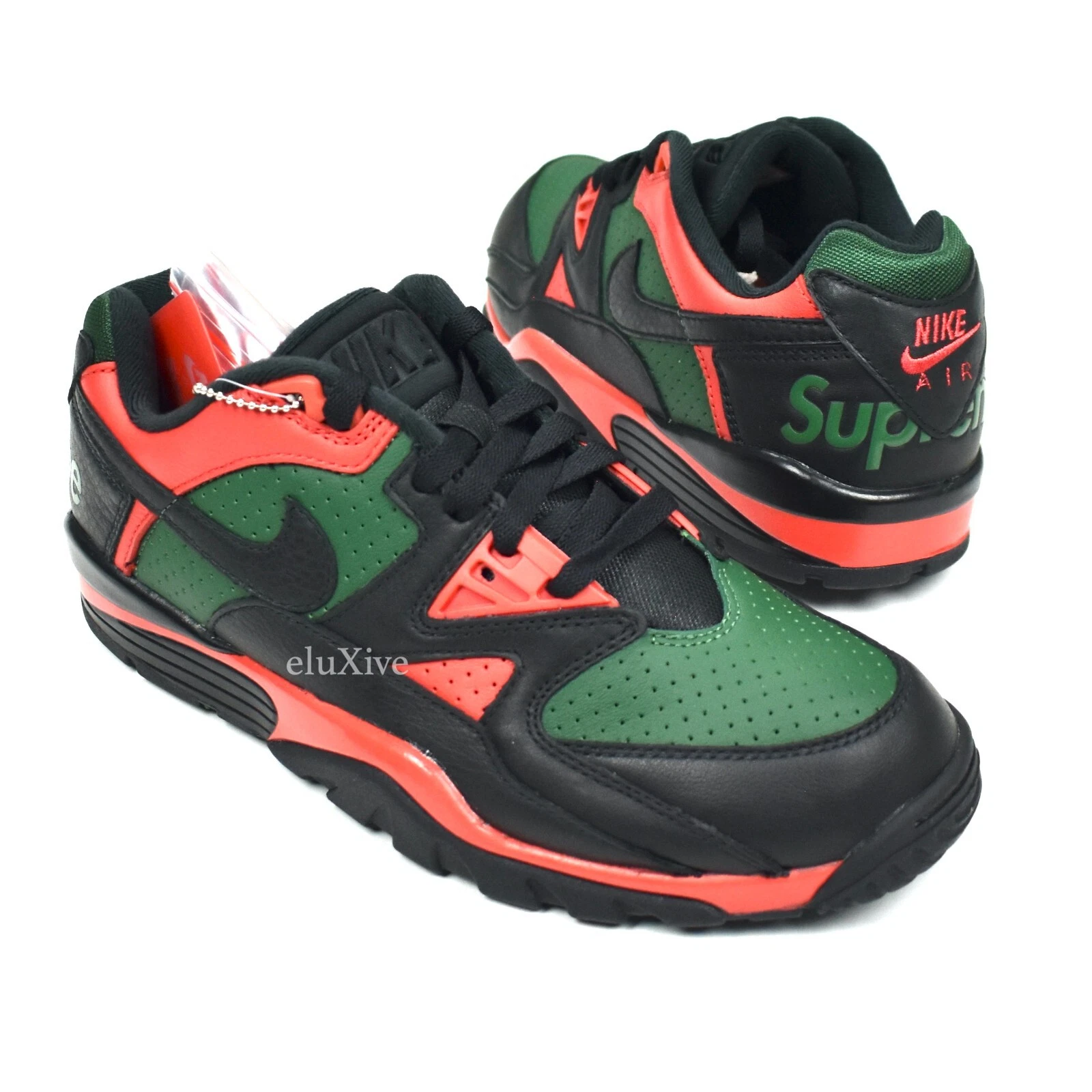 Neuf avec étiquettes Supreme Nike Air Cross Trainer 3 bas noir rouge vert homme 10 FW21 AUTHENTIQUE