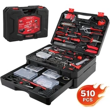 510-PCs Tool Kit with Drawer Portable Complete Household and Auto Repair Tool