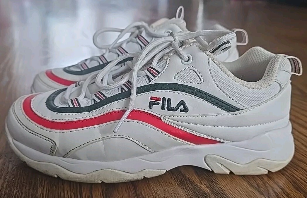 Fila Ray (White/Red/Green) Women's Athletic Shoes 5RM00522-124
