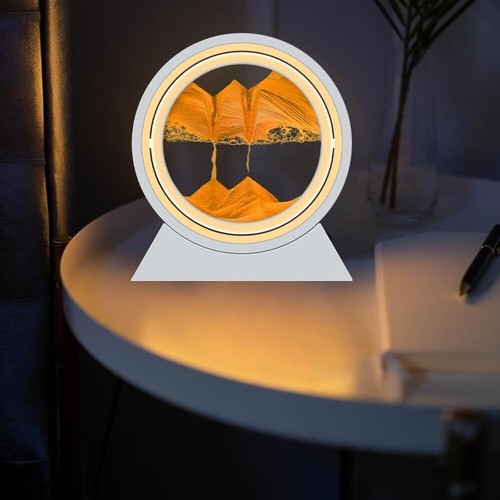 3D Hourglass Moving Sand Art Picture Desk Lamp Glass Deep Sea Sandscape Painting - Picture 7 of 12