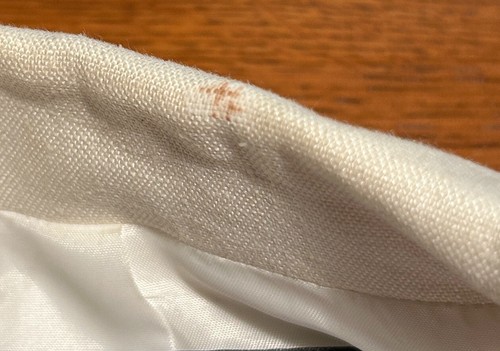 1990s DKNY White Long Sleeve Linen Women's Oversized Single-Breasted Blazer Sz 2 - Picture 12 of 14