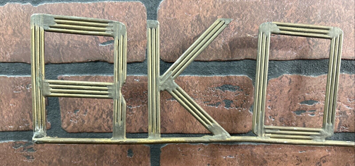 RKO RADIO Radio Keith Orpheum Vintage Brass Sign - Picture 3 of 17