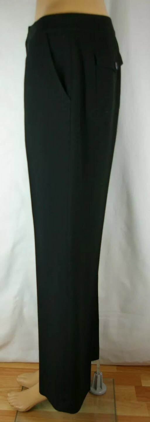 Grace Elements Solid Black Flat Front Polyester B… - image 3