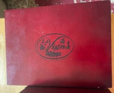 LA VIGNA CORKSCREW GIFT SET MODEL 711 WINE ACCESSORIES IN WOODEN BOX Brand New