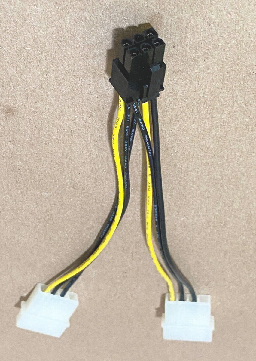 6Pin PCIE Power Adapter Cable for GTX 580/570/480/470/465/460 PC