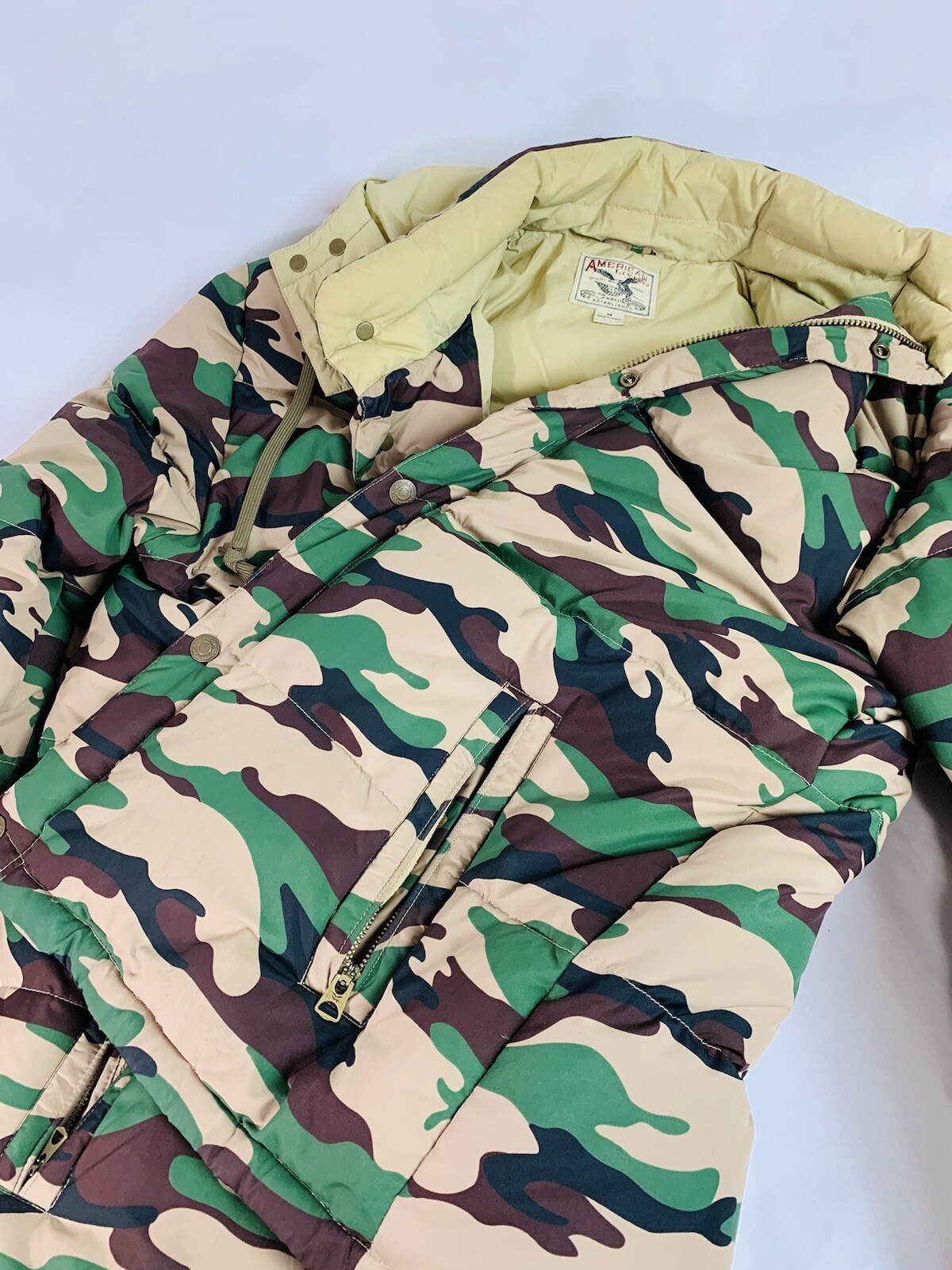 GOOSE DOWN JACKET CAMOUFLAGE AMERICAN COAT WARM PUFFY… Gem