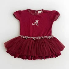 Alabama Crimson Tide Tutu Dress Polka Dots Logo Two Feet Ahead Toddler Girl 4T
