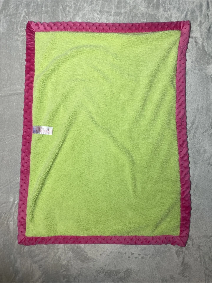 Детское одеяло Babies R Us бабочка цветок розовое норковая точка двустороннее зеленое шерпа - Изображение 4 из 4