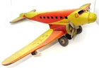 MARX RARE 1930'S BRITISH G-A CXL EXPORT TIN WIND-UP AIRPLANE