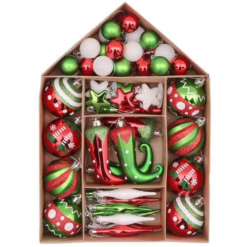 Victor's Workshop 70pcs 3-8cm Shatterproof Christmas Baubles Pack Delightful Elf