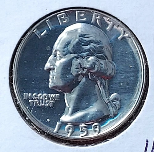 1959 Washington Quarter Proof 90% Silver Gem Brilliant Coin! FAST SHIPPING