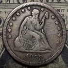 1858 Seated Liberty Quarter