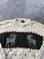 Woolrich true vintage 80s-90s 100 wool heavyweight chunky cable knit sweater