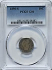 1896-S 10C Barber DIME PCGS G06 Graded Silver Coin