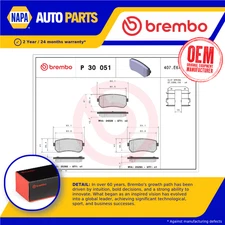 Brake Pads Set fits HYUNDAI ix35 2.0D Rear 10 to 15 D4HA Brembo 583021HA00 New