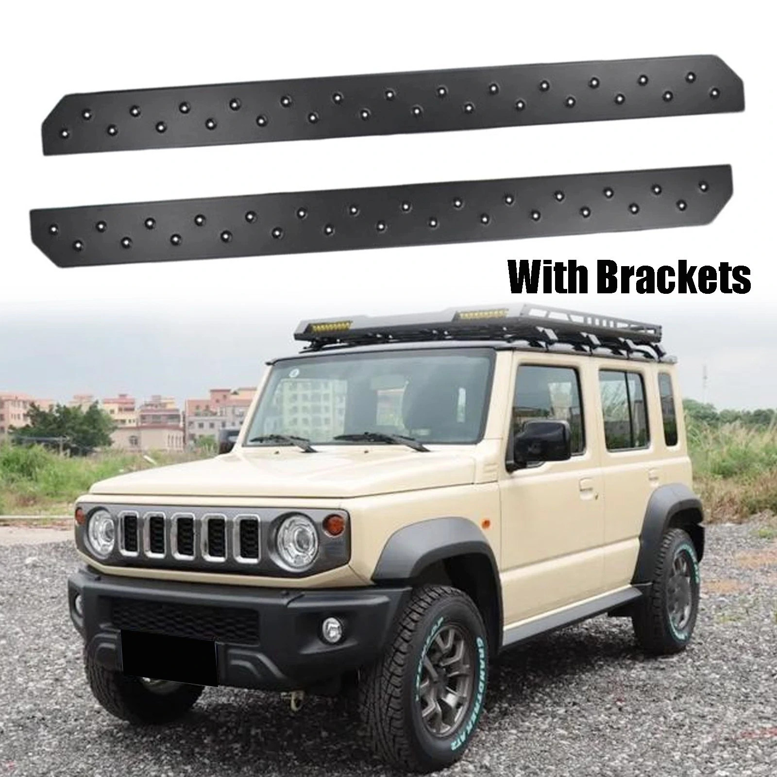 Running Board Side Steps Pedal Nerf Bars Fits Suzuki Jimny JB74 4Door 2019-2026