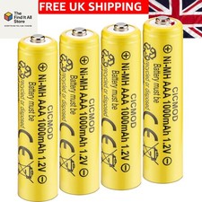 1.2V 1000mAh AAA Ni-MH Batteries - Perfect for Decorative Solar Lights (4 Pack) 7.99 per battery