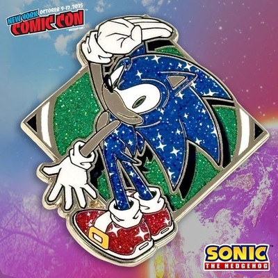 Sonic the Hedgehog Sparkle Series pin Zen Monkey NYCC 2025 limited edition 500