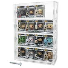 Acrylic Display Case Compatible with Funko Bitty Pop Clear Tiered Stand for Mi