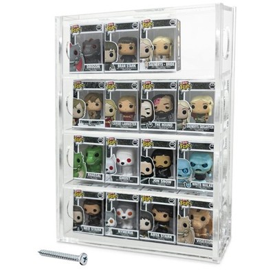 Acrylic Display Case Compatible with Funko Bitty Pop   Clear Tiered Stand for Mi