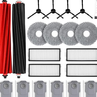 Zubehör-Set für Roborock Qrevo Slim mit Filtern Bürsten Staubbeutel
