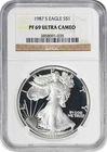 1987-S $1 American Silver Eagle PF69UCAM NGC