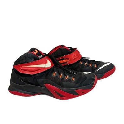 Nike Lebron Zoom Soldier VIII 8 Black University Red Shoes Mens 12