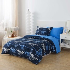 Glow in the Dark 5-Piece Bedding Set for Kids with Fabric Storage Bag