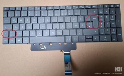 Tastatur Huawei MateBook D16 (2022)  Beleuchtung Keyboard QWERTZ DE