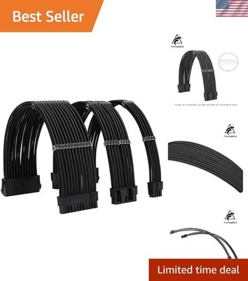 High-Performance Sleeve Extension Cable Kit for Motherboard & GPU Enhancements