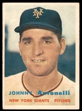 1957 Topps #105 JOHNNY ANTONELLI  New York Giants  EX-EXMT