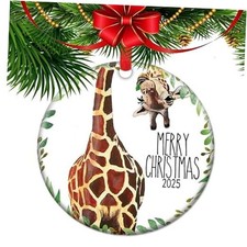 Funny Giraffe Merry Christmas Ornaments - 2025 Christmas Keepsake, Best 21