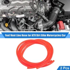2 Pcs Fuel Vent Line Hose Tube 79" Universal for ATV Dirt Bike Go Kart Orange