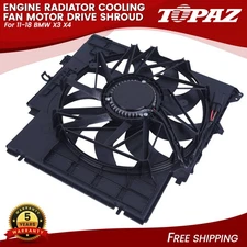 Radiator Cooling Fan Assembly Fits 2011-2017 BMW X3 X4 2.0L 3.0L 17427560877