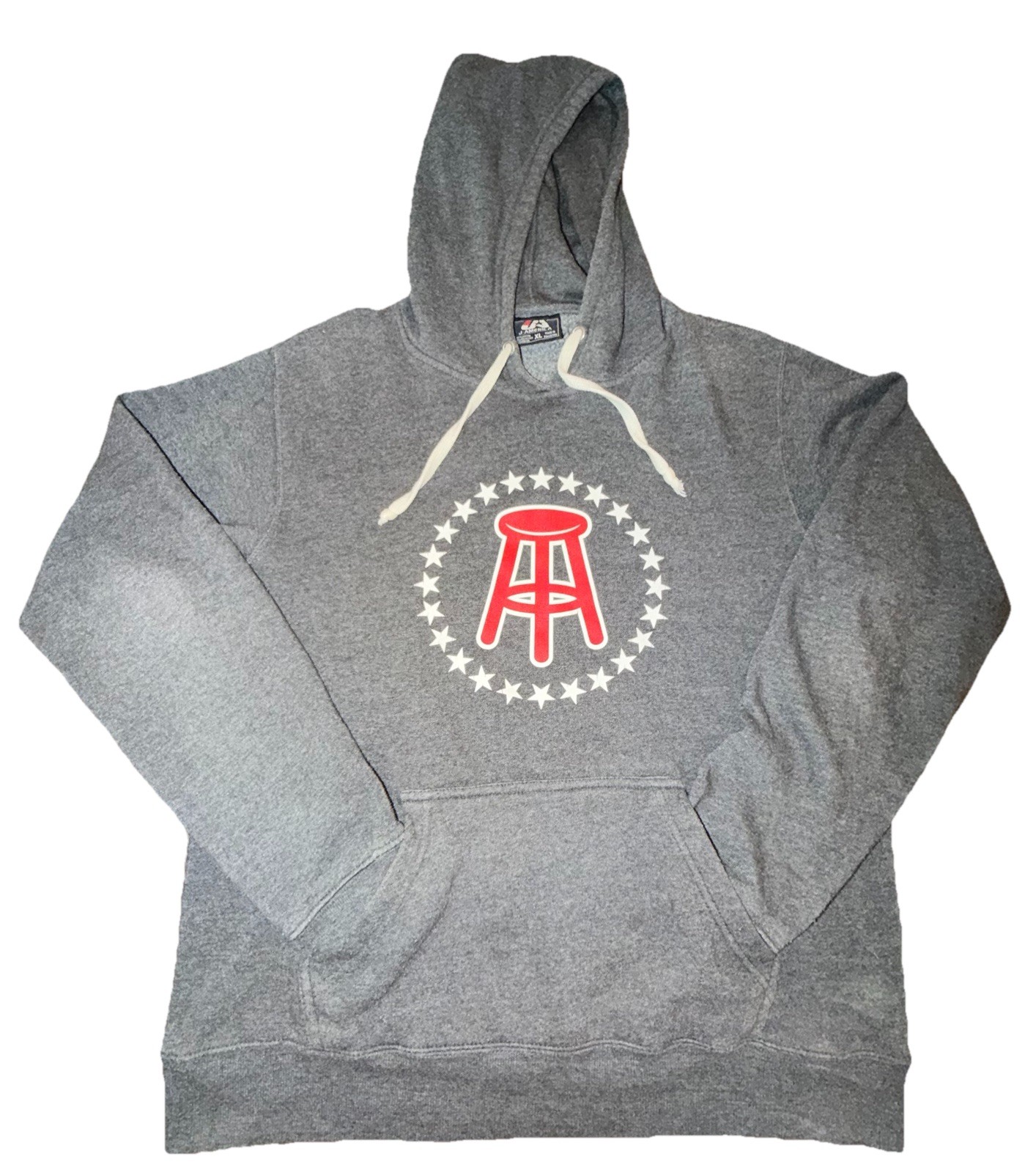 J. America Barstool Sports Gray Fleece Pullover Hoodie XL Men's