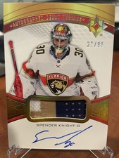 2021-22 UD Ultimate Debut Threads Rookie Auto Patch Spencer Knight /99 #ADT-SK