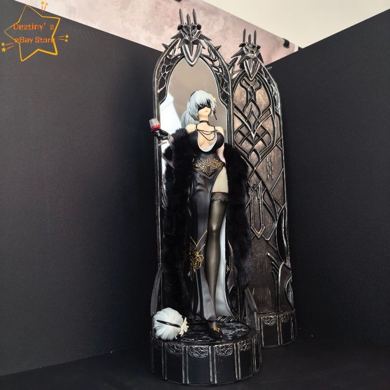Anime NieR Automata 2B 63cm Escala 1/3 Figura Noche Banquete Doble Cabezas Regalo Navidad