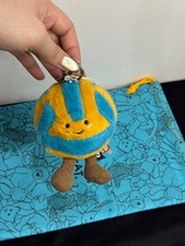 Jellycat Amuseables Volleyball Plush Bag Charm Keychain NWT - Cute Sport Gift