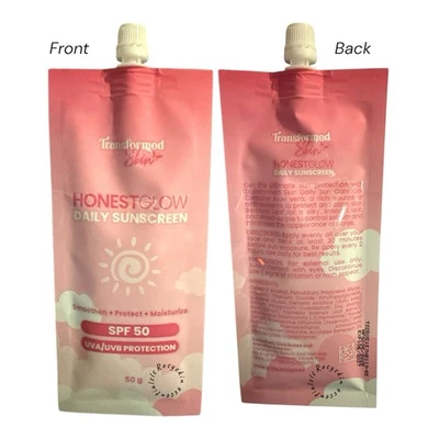 Transformed Skin Honestglow Daily Sunscreen With SPF 50, 50g