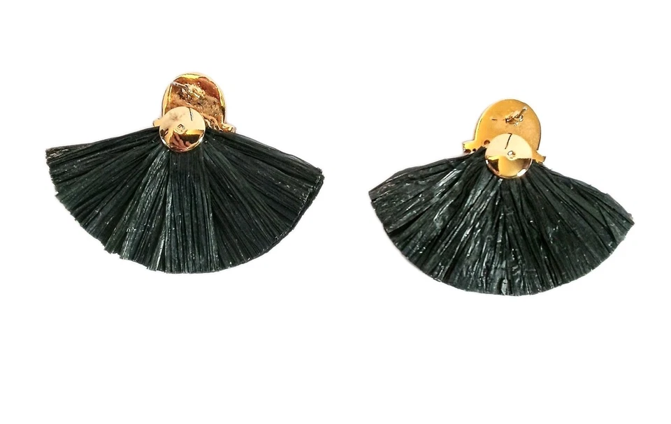 Pendientes perforados Kate Spade Fiesta con flecos negros y rojos Foto 3 de 3