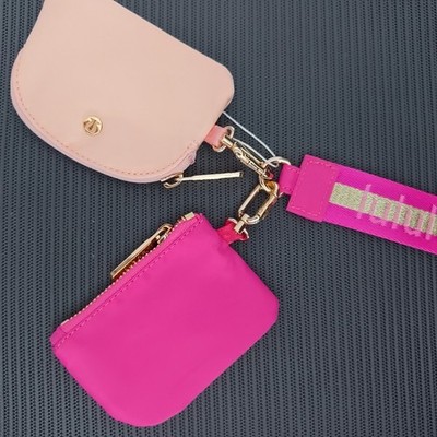 Lululemon Dual Pouch Wristlet Keychain PINK