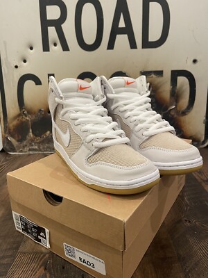 Size 9.5 - Nike Dunk High Pro ISO SB Unbleached Pack - Natural