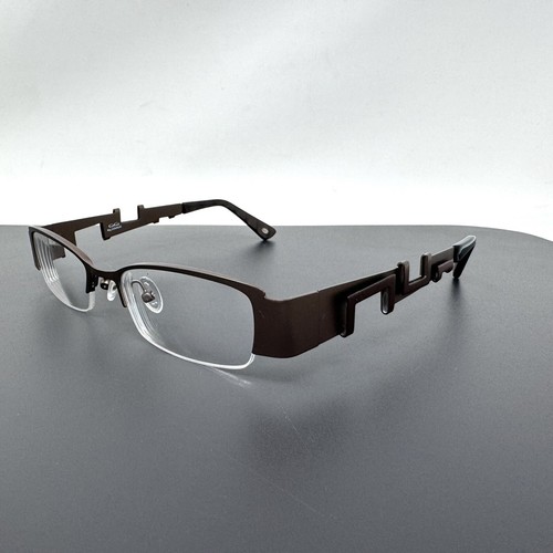 Kovalis Gigi Eyeglasses 1643 Brown Frame 48 [] 18 140 Half Rimless Frame