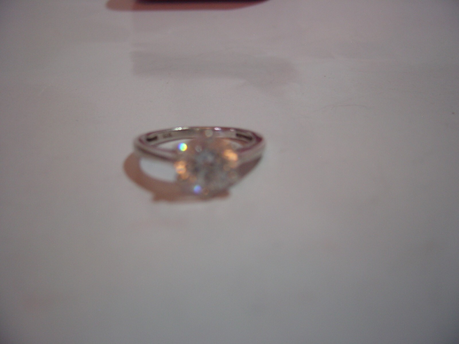 VINTAGE BEAUTIFUL SOLID SILVER RING-BIG SINGLE SP… - image 5